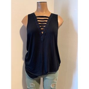 American eagle cage neck tank